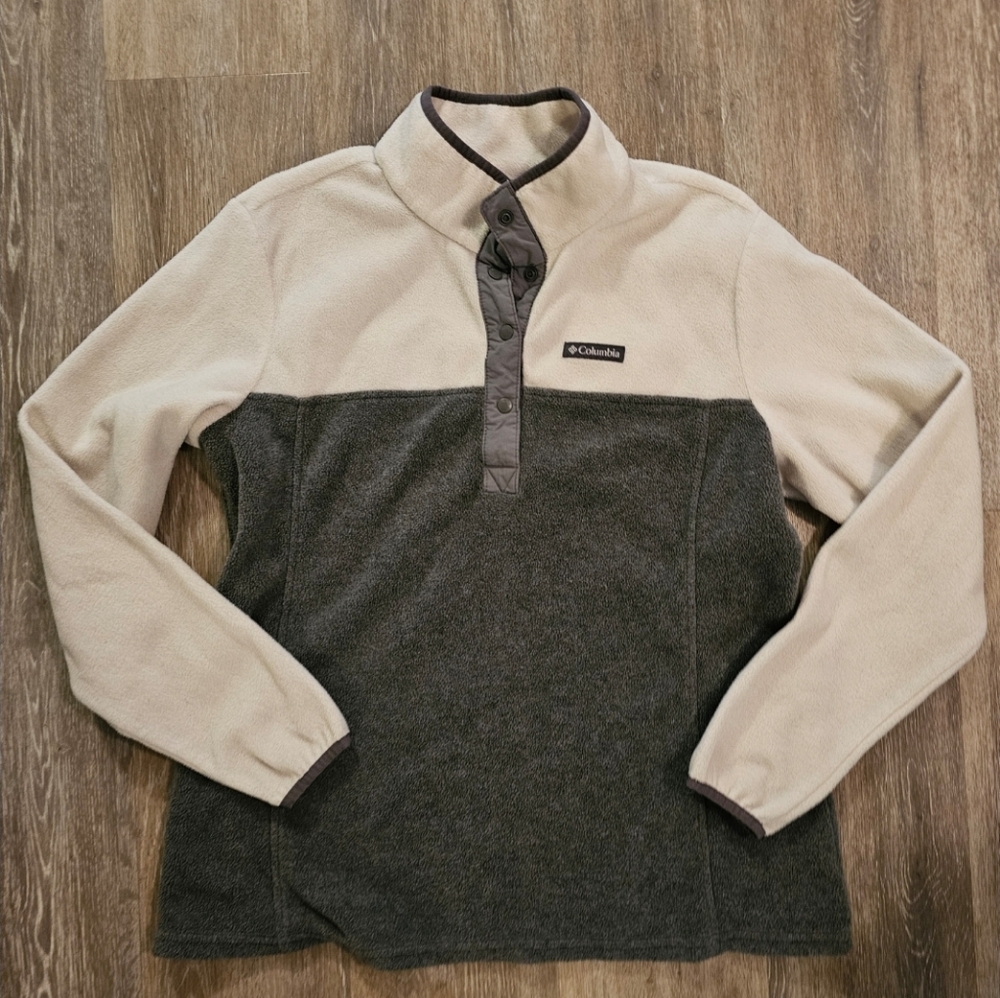 Columbia color block gray and white XL